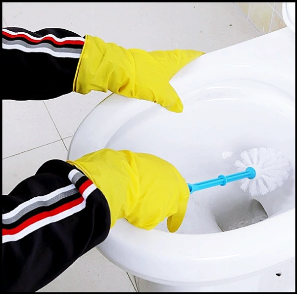 Multipurpose Rubber Hand Gloves Reusable Used for Washing, Cleaning, Kitchen, Garden.. (Multi Color) [1 Pair]